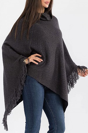 TURTLE NECK FRINGE BOTTOM HEM ... TURTLE NECK FRINGE BOTTOM HEM ...