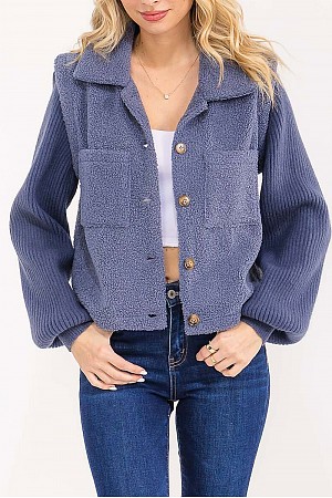 BUTTON UP FRONT POCKETS CONTRA ...