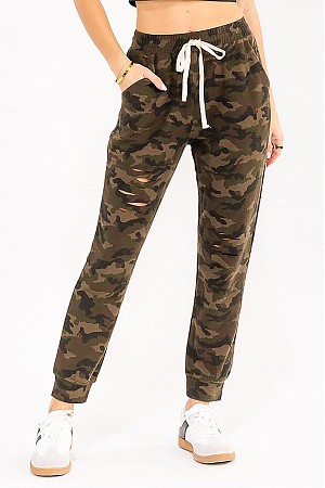 CAMO PRINT ELASTIC DRAWSTRING  ...