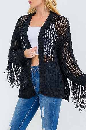 LONG SLEEVE OPEN FRONT FRINGE ... LONG SLEEVE OPEN FRONT FRINGE ...