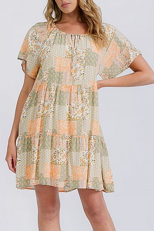 MULTI PRINT LOOSE FIT TUNIC MI ...