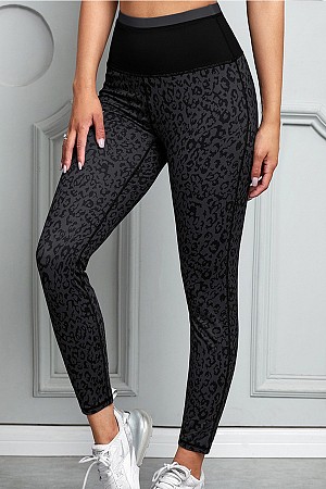 High Waisted Animal Print Yoga ...