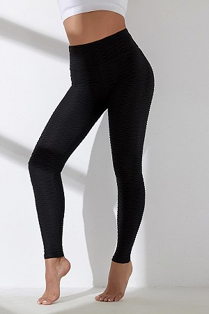 High Rise Solid Stretch Yoga L ...