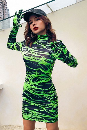 Gloves Long Sleeve High Neck P ...