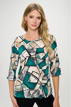 HIT Merrow Top (3/4 SLV) (Prin ...