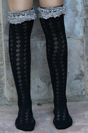 CROCHET TRIM SOCKS CROCHET TRIM SOCKS