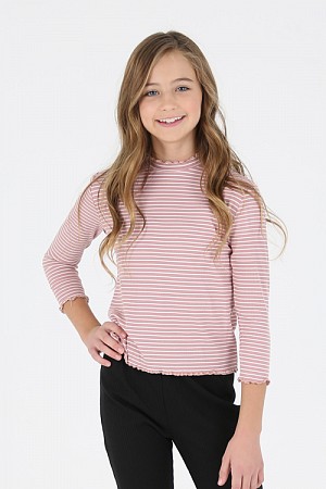 GIRLS STRIPED LONG SLEEVE MOCK ... GIRLS STRIPED LONG SLEEVE MOCK ...