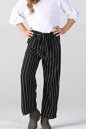 GIRLS STRIPED TIE WAIST PANT