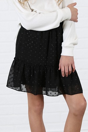 GIRLS SHINY SWISS DOT RUFFLE S ...