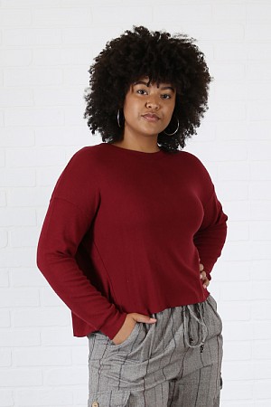 PLUS SIZE BRUSHED RIB KNIT LET ... PLUS SIZE BRUSHED RIB KNIT LET ...
