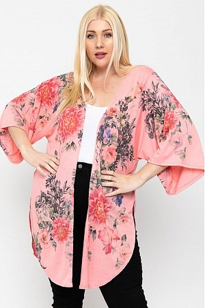 Floral Print Kimono Style Card ...