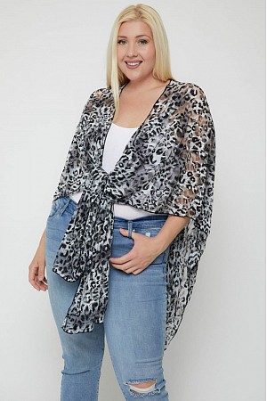 Animal Print Lightweight Ruana