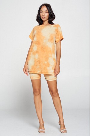 2 Pcs Set. Tie dye Top & S ...