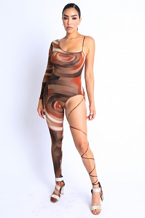 Paint Printed One Sleeve Tie D ...