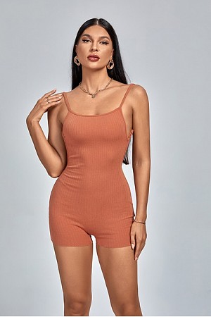 Backless Short Halter Romper