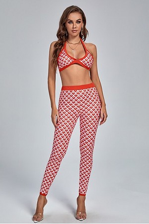 Printed BIkini Bra Pantsuits 