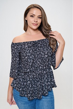 New Woven Off Shoulder Top