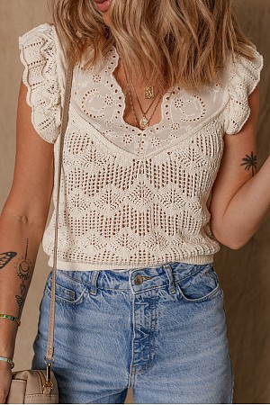 Embroidered Patchwork Hollow O ...