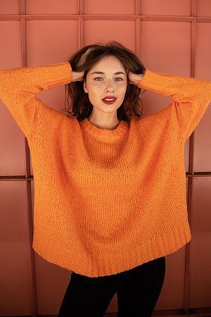 Kelly round neck oversized swe ... Kelly round neck oversized swe ...