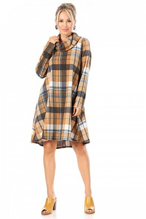 Plus size plaid dress 