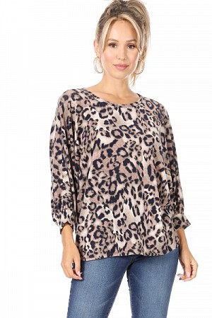 Leopard print sweater top Leopard print sweater top